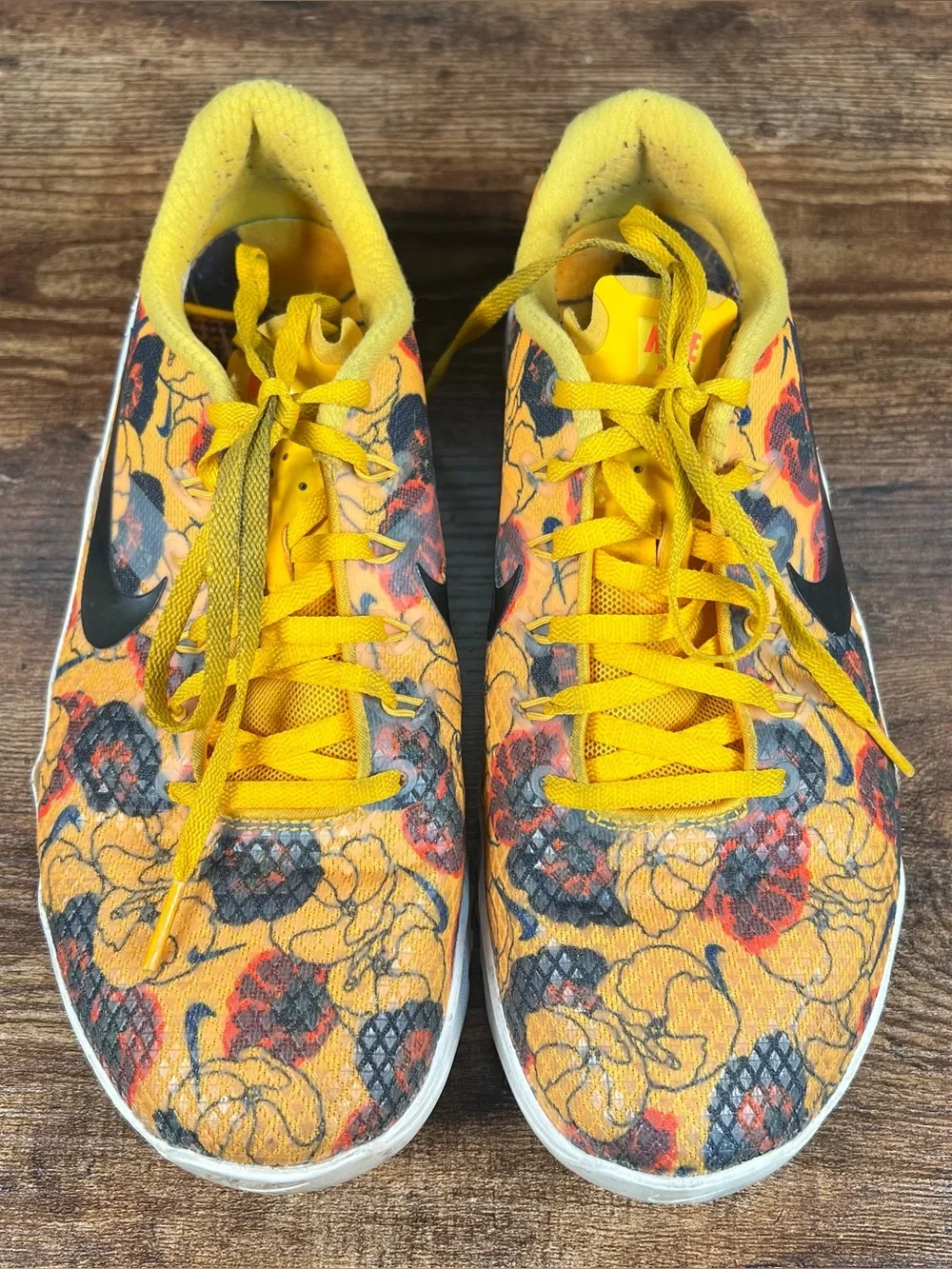 Nike Sneakers Metcon 4 XD Premium Floral Print Gold CD3473-700 Women's 9